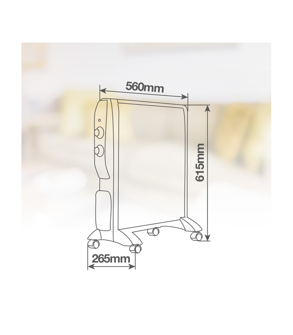 Radiador de Mica SENBAG 2000W Blanco
