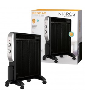 Radiador de Mica SENBAG 2000W Negro