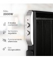 Radiador de Mica SENBAG 2000W Negro