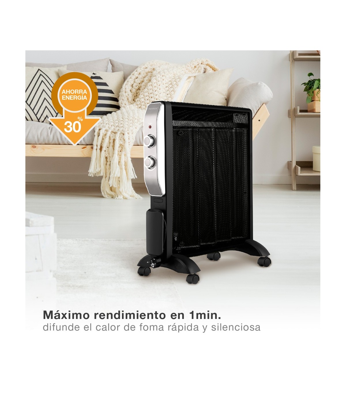 Radiador de Mica SENBAG 2000W Negro