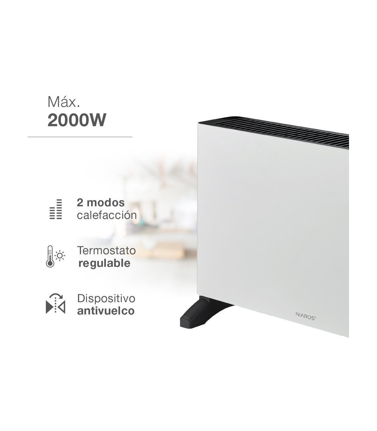 Calefactor Convector SELATIN Blanco 2000W
