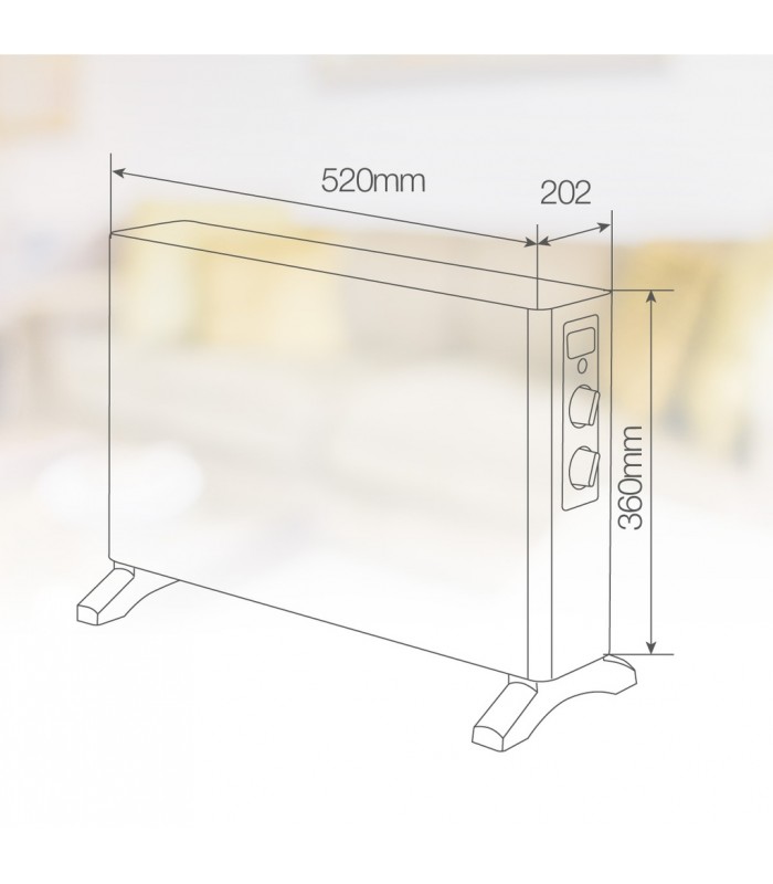 Calefactor Convector SELATIN Blanco 2000W