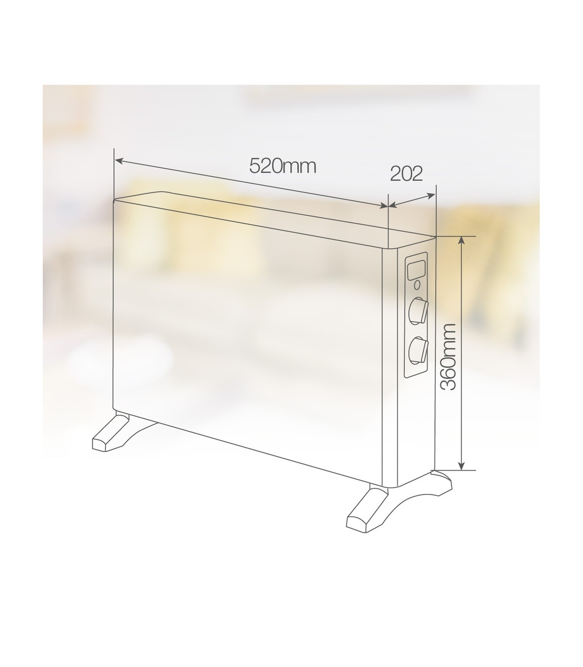 Calefactor Convector SELATIN Blanco 2000W