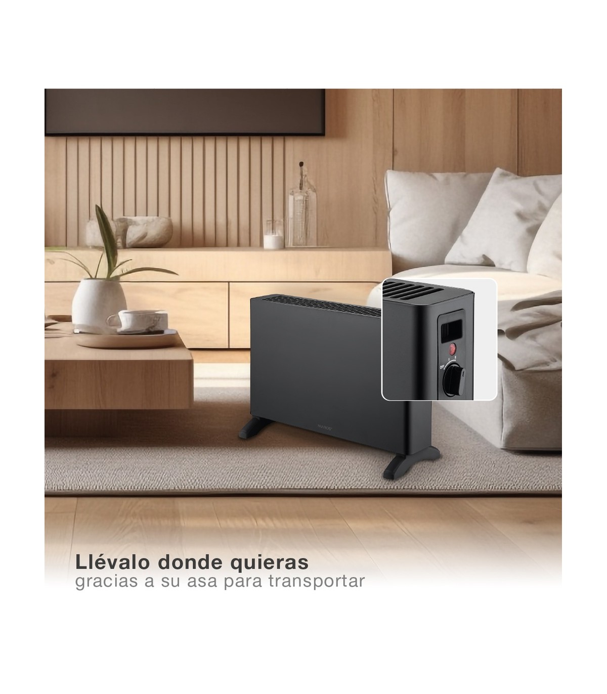 Calefactor Convector SELATIN Negro 2000W