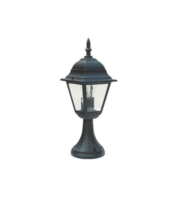 Farol aluminio sobremuro E27 IP44 Negro