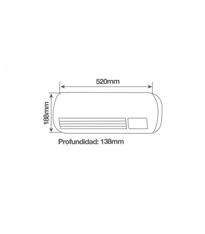 Calefactor Split Pared SUTINEN 2000W Con Mando Distancia IP22