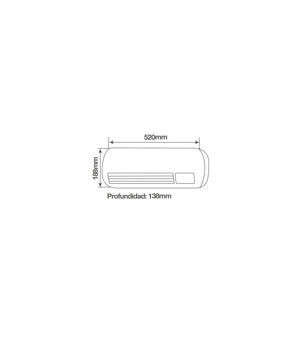 Calefactor Split Pared SUTINEN 2000W Con Mando Distancia IP22