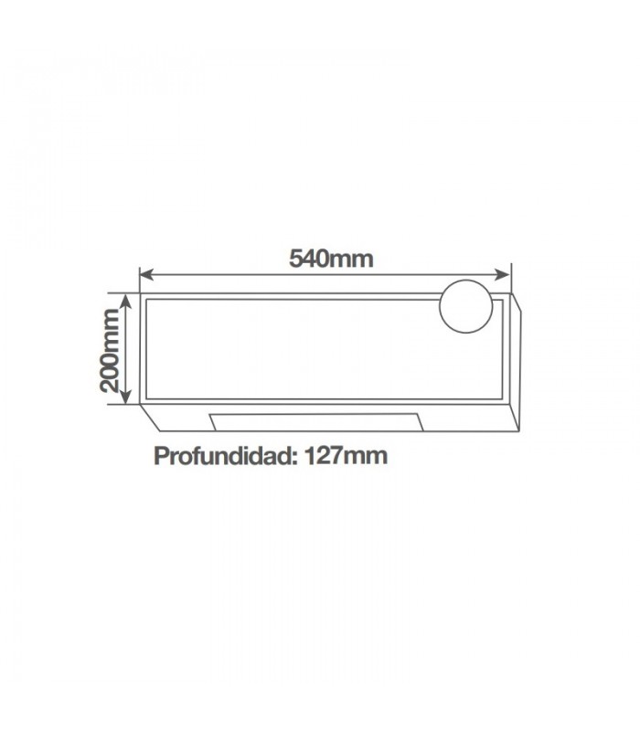Calefactor Split Pared TOULAT Negro 2000W Con Mando Distancia IP22