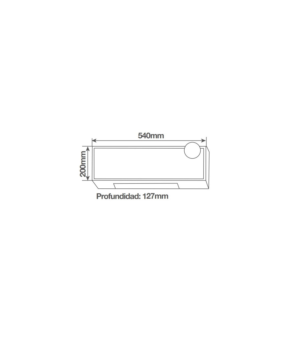 Calefactor Split Pared TOULAT Negro 2000W Con Mando Distancia IP22