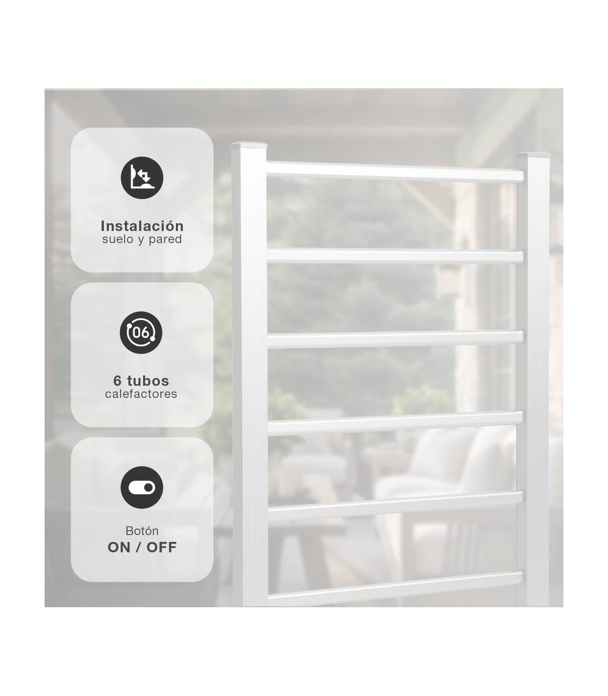 Toallero Eléctrico 2en1 HADIM Blanco 100W IPX4 Con Temporizador