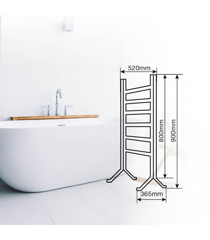 Toallero Eléctrico 2en1 HADIM Blanco 100W IPX4 Con Temporizador