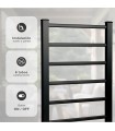 Toallero Eléctrico 2en1 HADIM Negro 100W IPX4 Con Temporizador