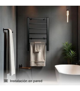 Toallero Eléctrico 2en1 HADIM Negro 100W IPX4 Con Temporizador