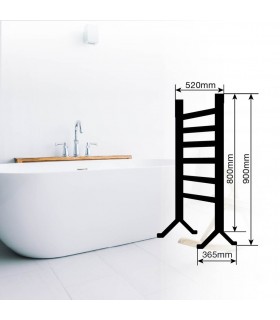 Toallero Eléctrico 2en1 HADIM Negro 100W IPX4 Con Temporizador