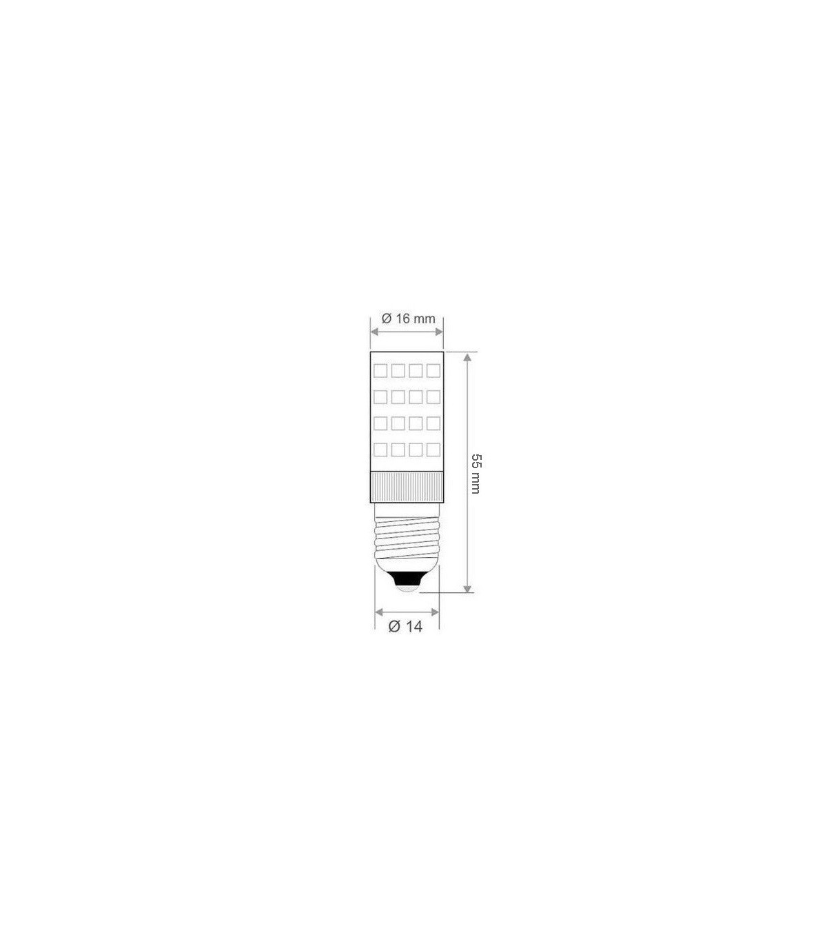 Bombilla LED Tubular 5W 500Lm E14 IP20