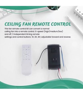 Control Remoto Doble mando Radio frecuencia Ventilador Motor DC