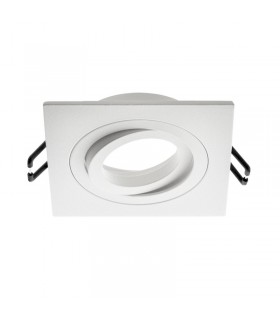 Aro Cuadrado Basculante Elegance GU10 Blanco Arena