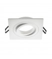 Aro Cuadrado Basculante Elegance GU10 Blanco Arena