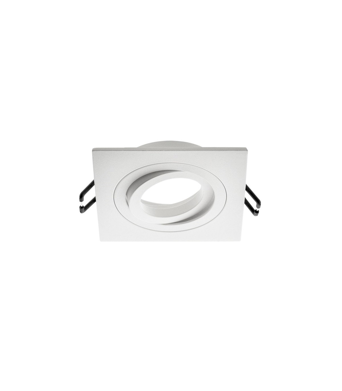 Aro Cuadrado Basculante Elegance GU10 Blanco Arena