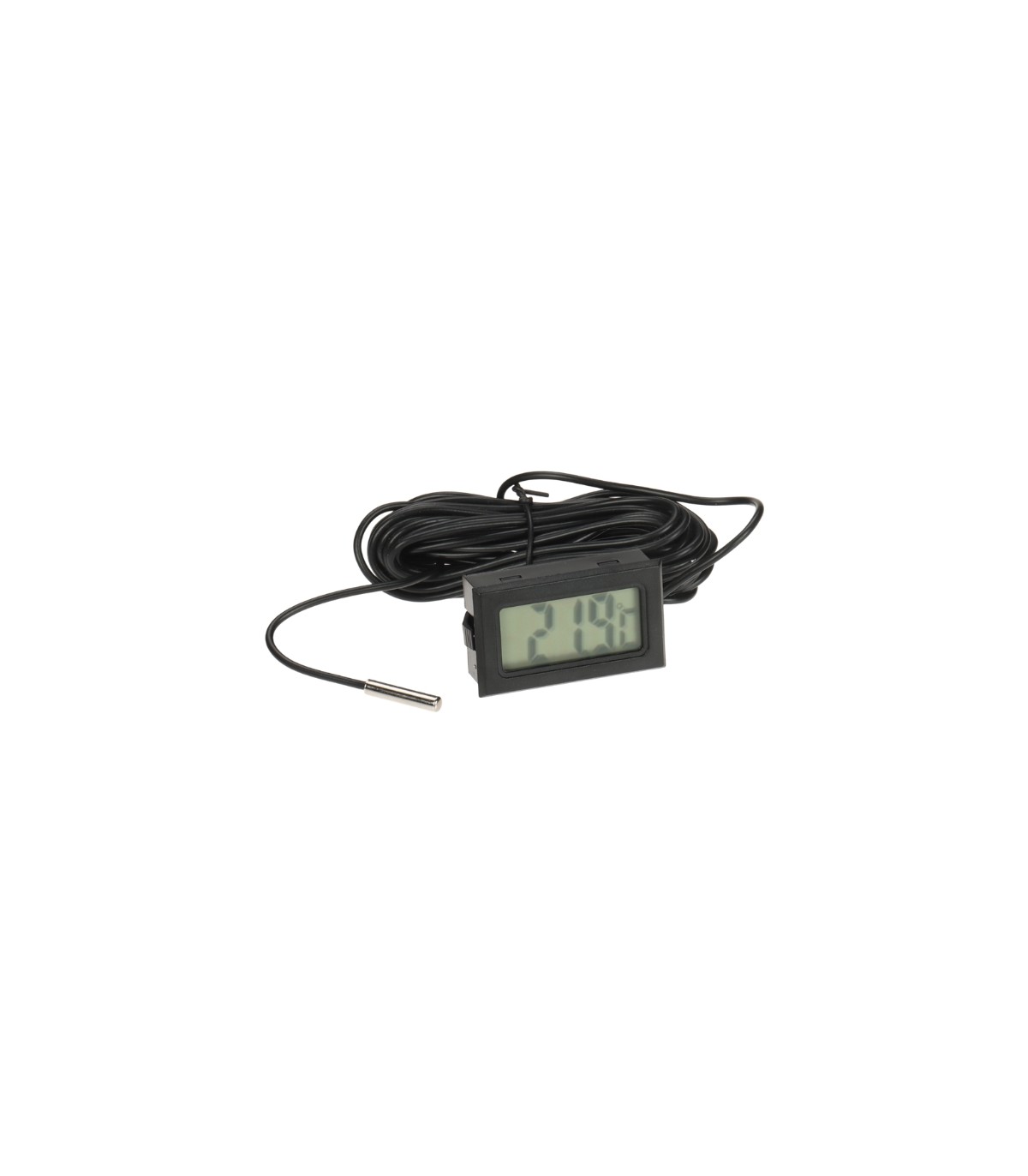 Termómetro digital con pantalla LCD -50ºC/100ºC Negro y sonda 5 metros