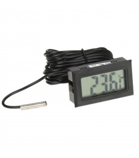 Termómetro digital con pantalla LCD -50ºC/100ºC Negro y sonda 3 metros