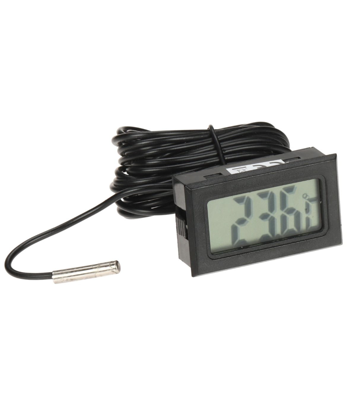 Termómetro digital con pantalla LCD -50ºC/100ºC Negro y sonda 3 metros