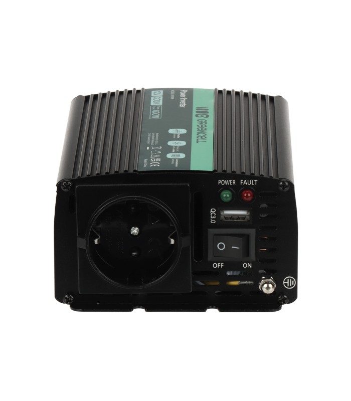 Convertidor inversor de corriente para coche Green Cell® de 12V a 230V 300W/600W