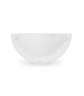 Aplique Semicircular Basic Blanco 1xE27