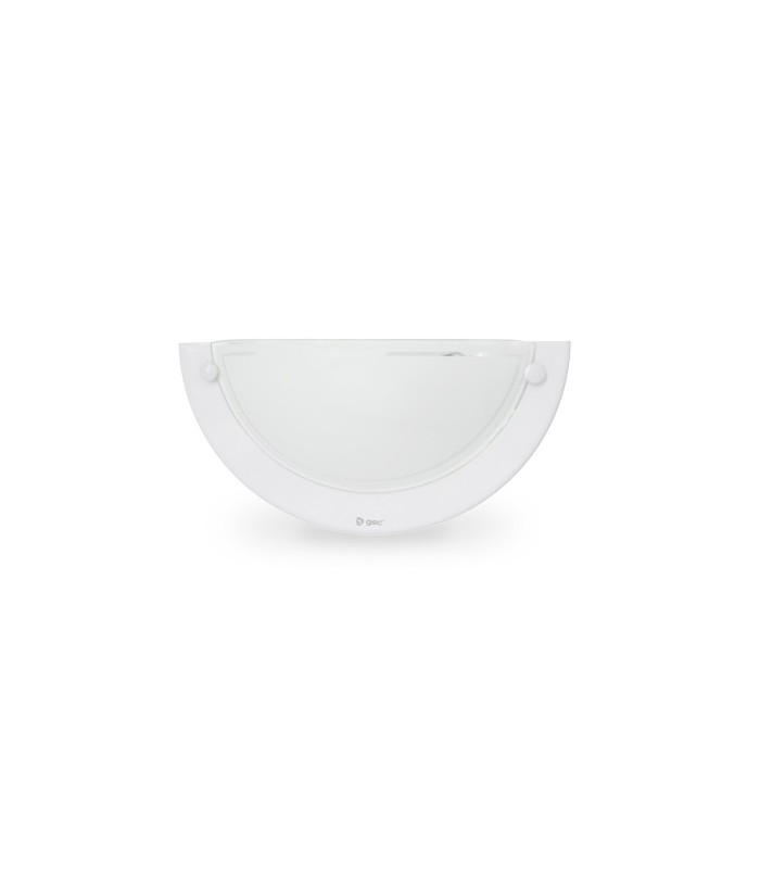 Aplique Semicircular Basic Blanco 1xE27