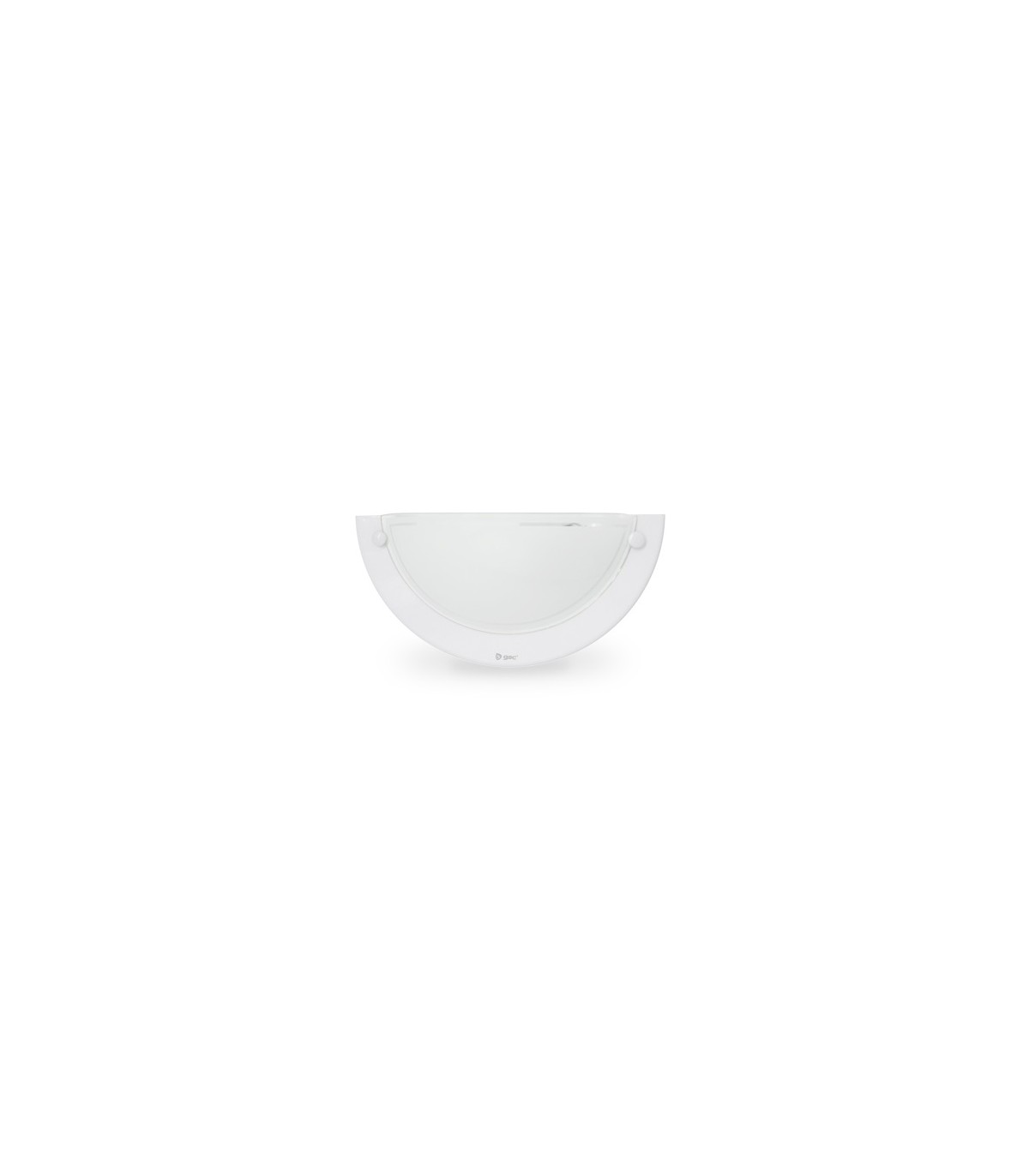 Aplique Semicircular Basic Blanco 1xE27
