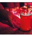 Vela luminosa decorativa LED 2xAA Rojo