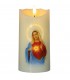 Vela decorativa LED religiosa Virgen María 3xAA Luz cálida