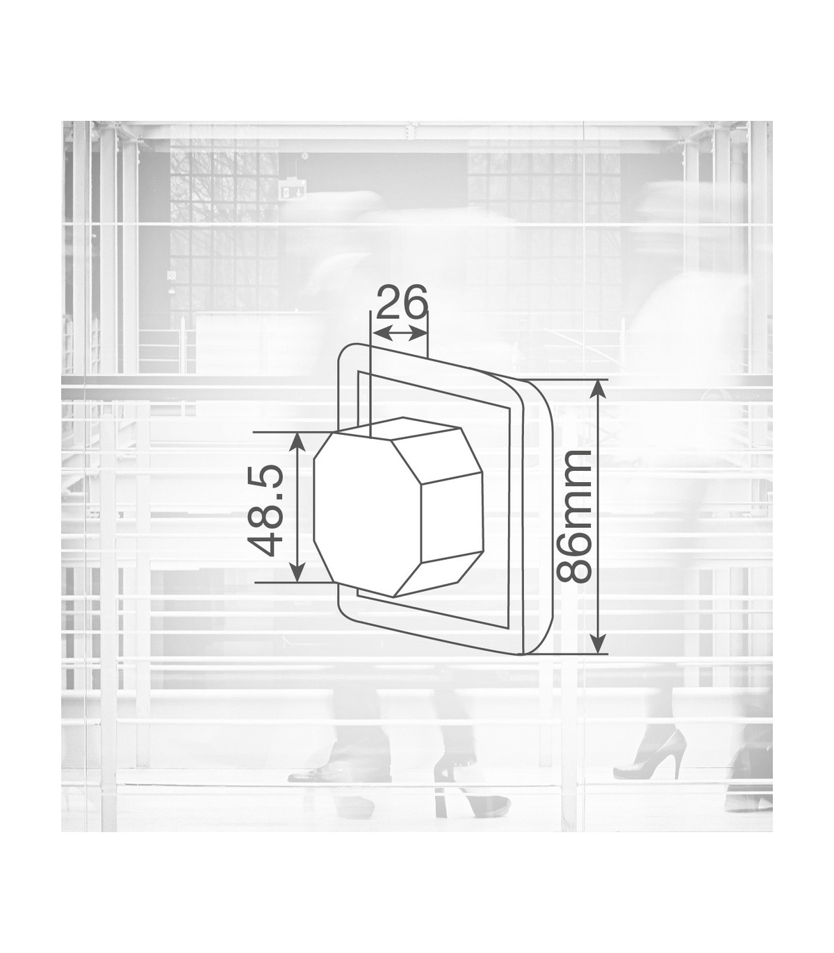 Detector Movimiento Empotrable Mecanismo NEKATI 9m 300W/150W 160º IP20