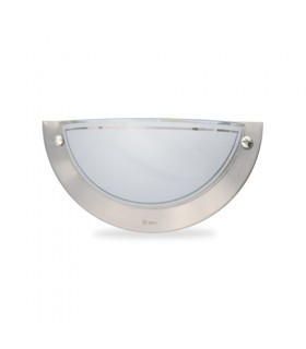 Aplique Semicircular Basic Aluminio 1xE27