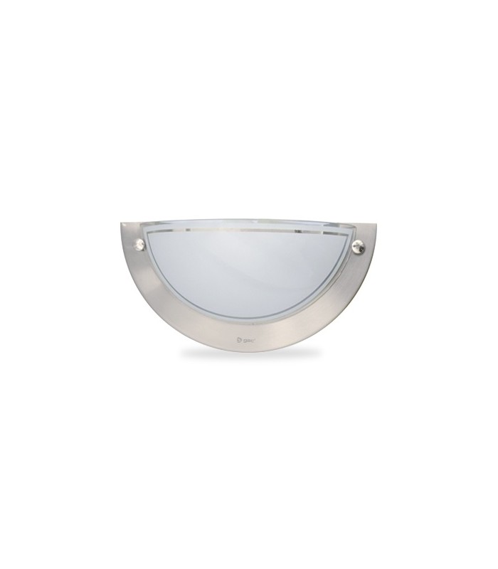 Aplique Semicircular Basic Aluminio 1xE27