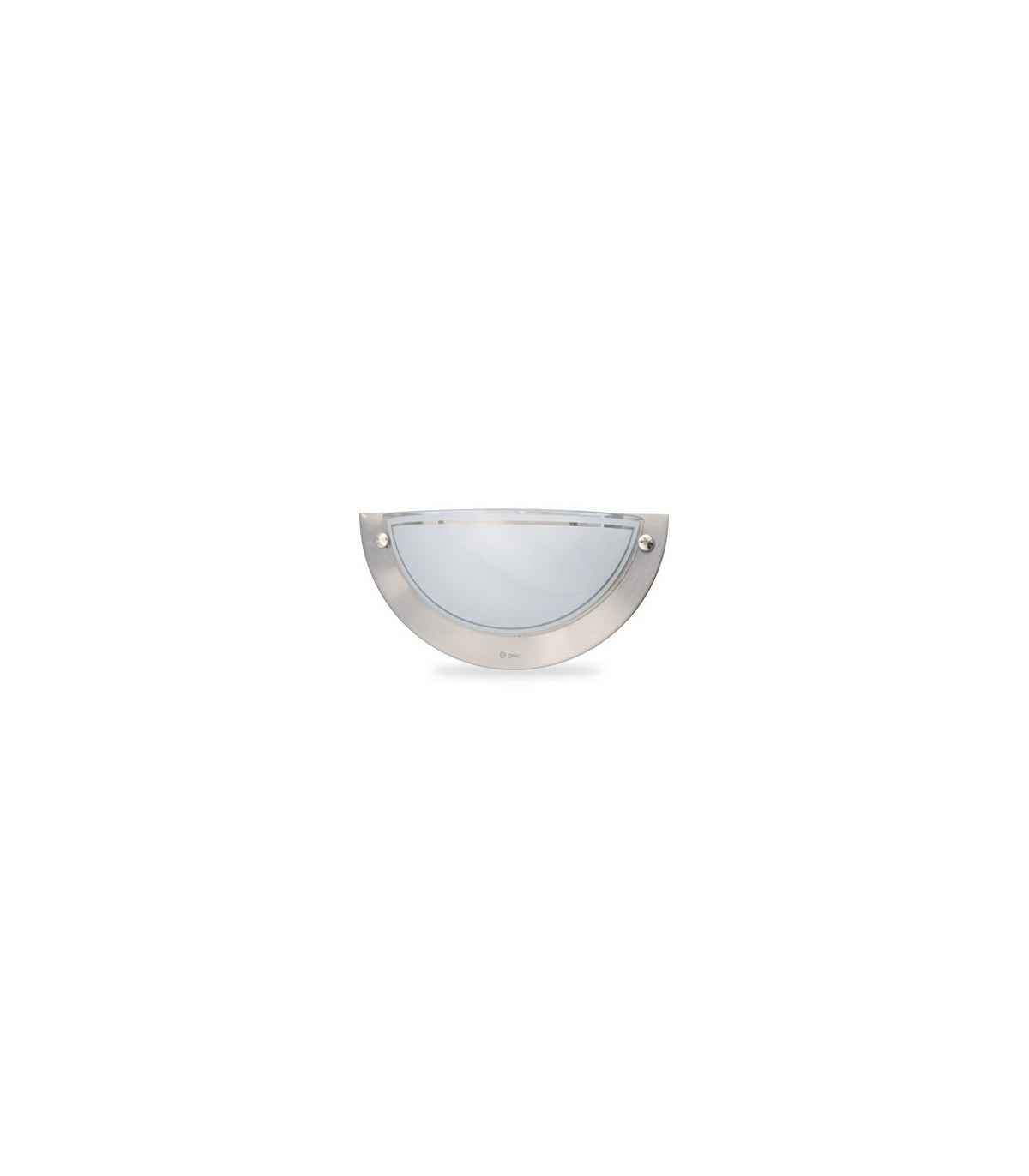 Aplique Semicircular Basic Aluminio 1xE27