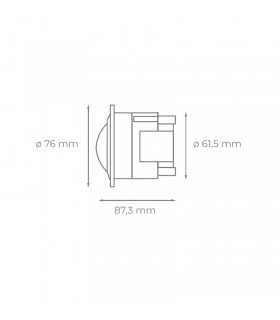 Detector Movimiento Empotrar 6M 1200W/300W 360º IP20