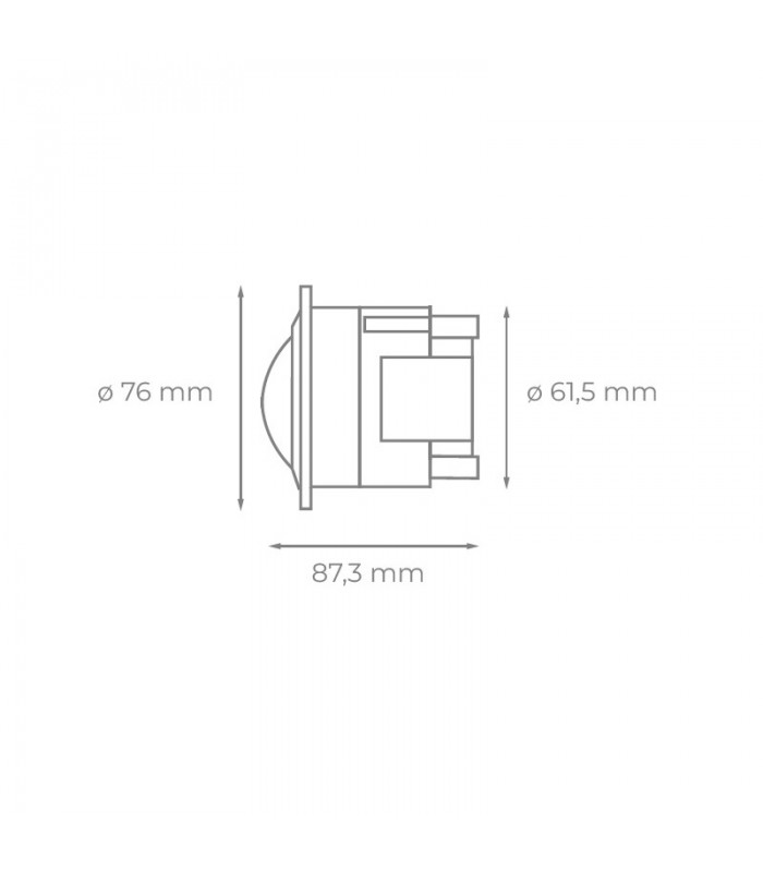 Detector Movimiento Empotrar 6M 1200W/300W 360º IP20
