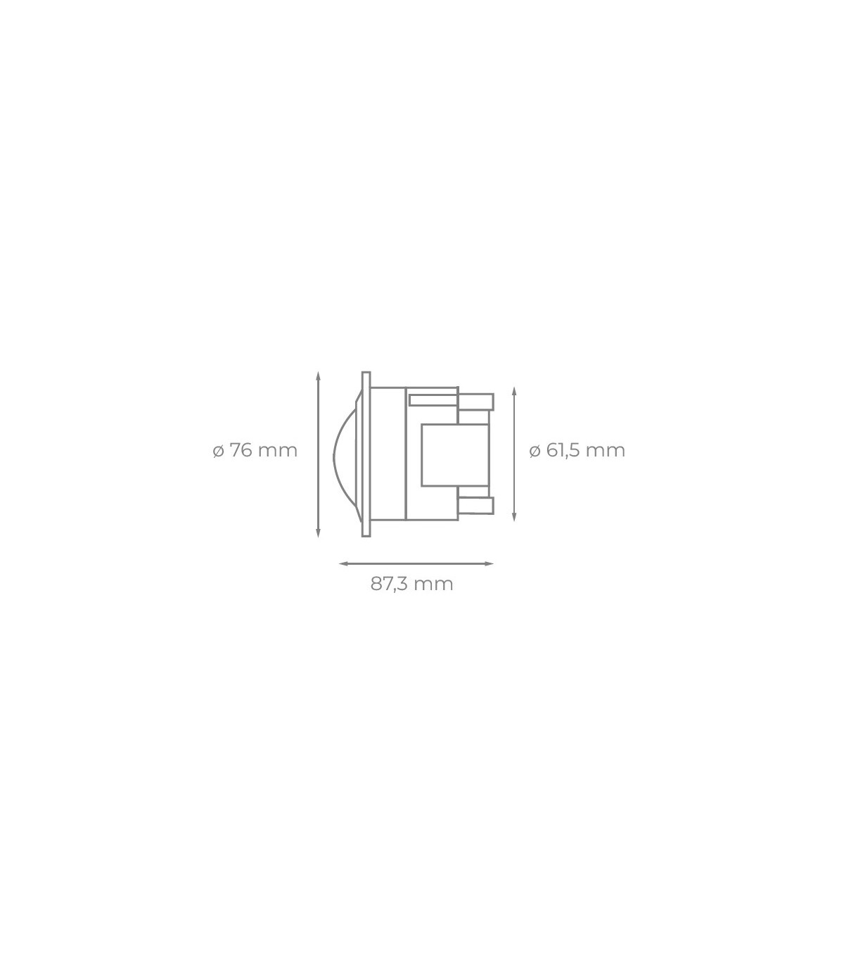 Detector Movimiento Empotrar 6M 1200W/300W 360º IP20