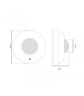 Detector Movimiento Superficie 6M 1200W/300W 360º IP20