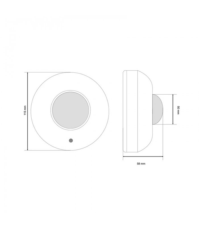 Detector Movimiento Superficie 6M 1200W/300W 360º IP20