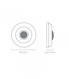 Detector Movimiento superficie techo 360º 230V IP44 LED