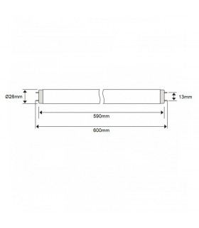 Tubo fluorescente T8 Trifosforo 18W G13 60cm