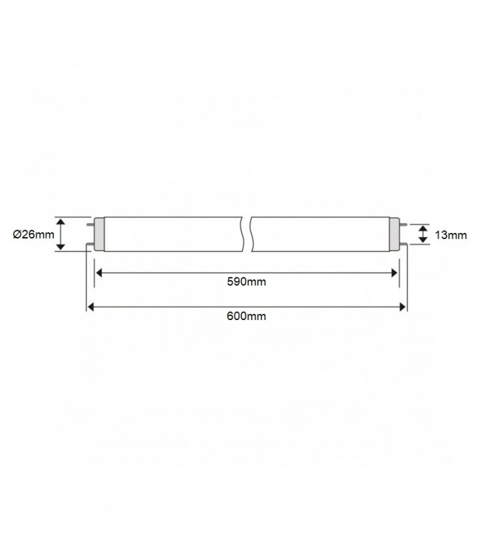 Tubo fluorescente T8 Standard 18W G13 60cm