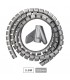 Organizador De Cables 25mm 2.5m Helicoidal gris