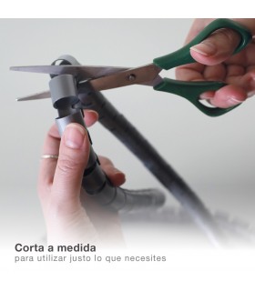 Organizador De Cables 25mm 2.5m Helicoidal gris