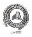 Organizador De Cables 20mm 1.8m Helicoidal gris