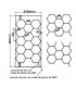 Regleta Led Hexagonal Panel Abeja 600W 72000Lm