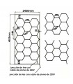 Regleta Led Hexagonal Panel Abeja 600W 72000Lm