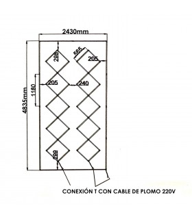 Regleta Led Hexagonal Rombo 510W 61200Lm